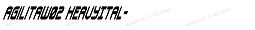 AgilitaW02 HeavyItal字体转换